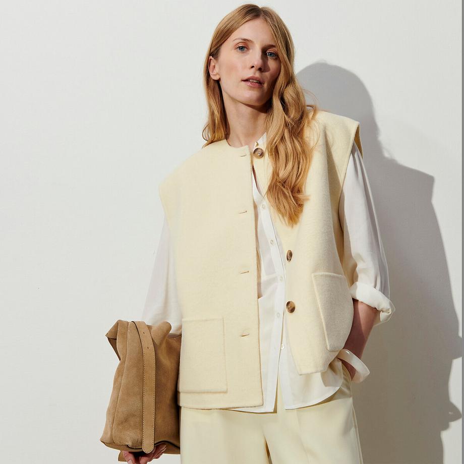 Bluse mit rundem Ausschnitt und langen Ärmeln