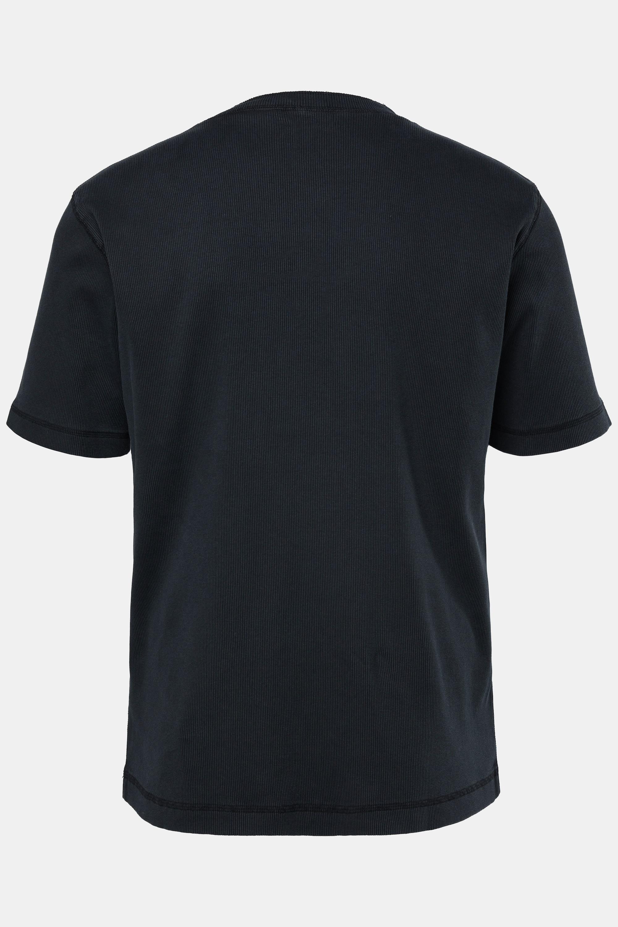 JP1880 FLEXNAMIC Halbarm Rippjersey Henley Vintage Look  