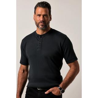 JP1880 FLEXNAMIC Halbarm Rippjersey Henley Vintage Look  