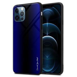 Cadorabo  Housse compatible avec Apple iPhone 13 PRO MAX - Aspect rayé - Coque de protection en silicone TPU et dos en verre trempé 