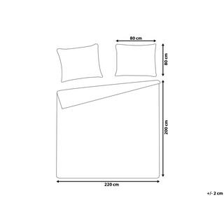 Beliani Ensemble de housses de couette en Satin de coton Traditionnel HARMONRIDGE  