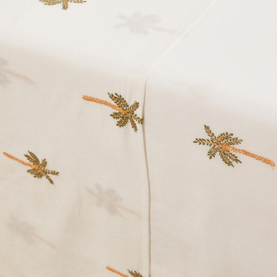 La Redoute Intérieurs Ravenel Drap Plat Coton Lin Lavé  