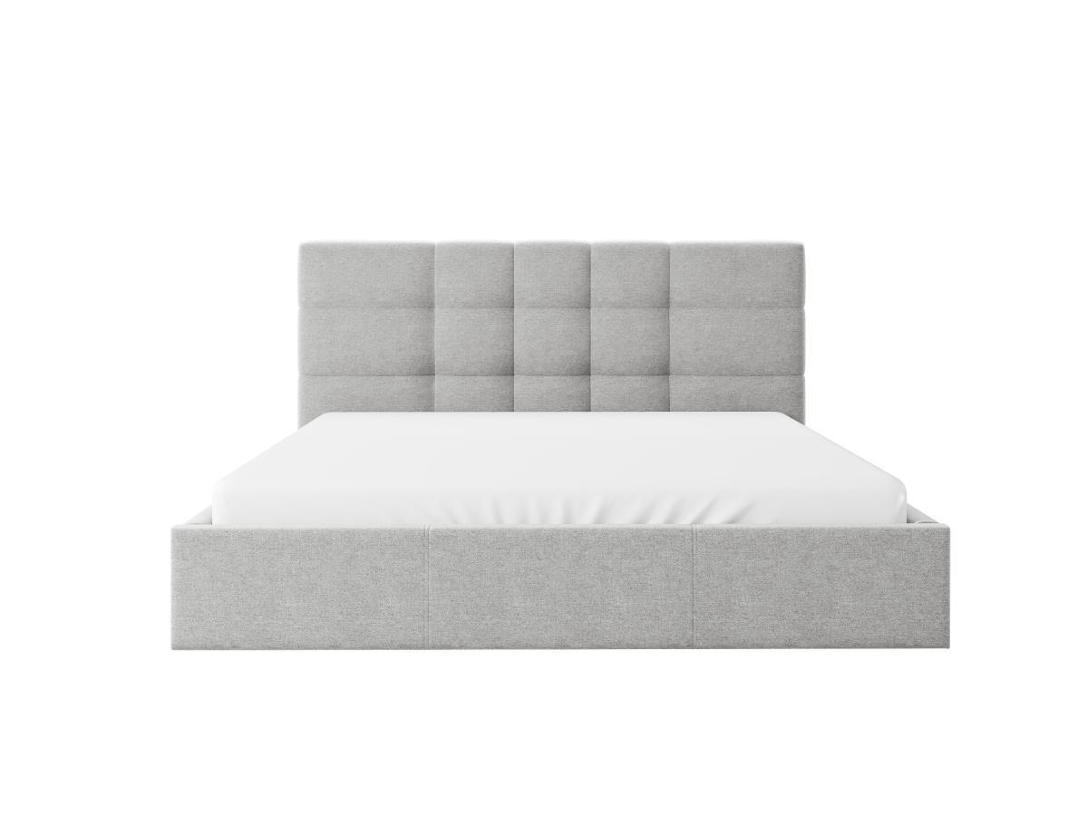 PASCAL MORABITO Lit coffre 180 x 200 cm - Tissu - Gris + Matelas - ELIAVA de Pascal Morabito  