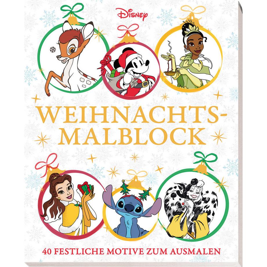 Panini  Disney: Weihnachtsmalblock: 40 festliche Motive zum Ausmalen 