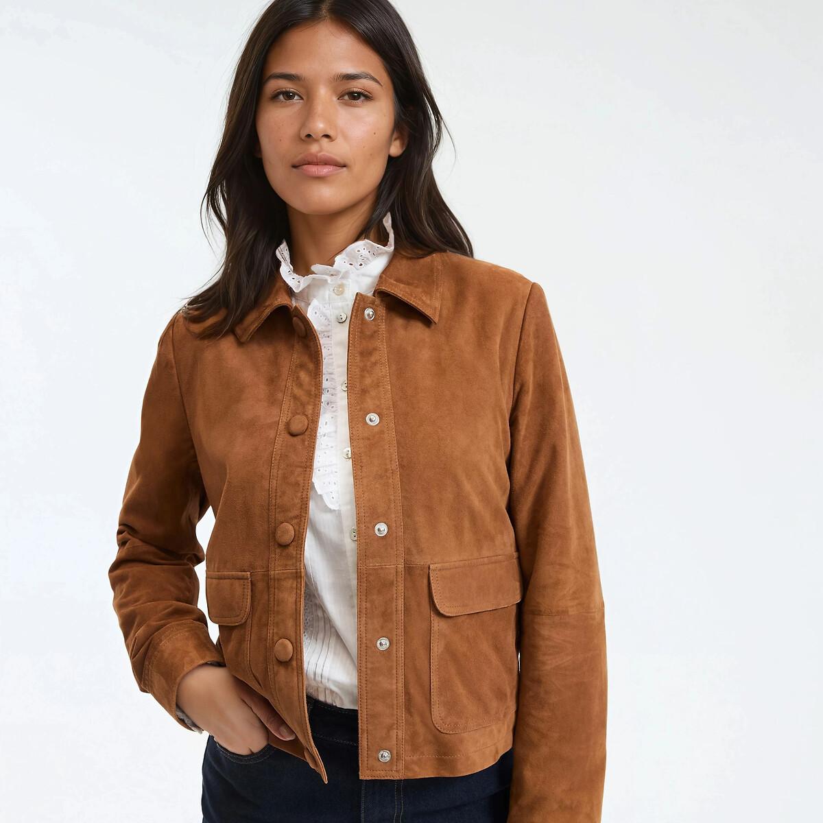 La Redoute Collections Giacca corta in pelle  