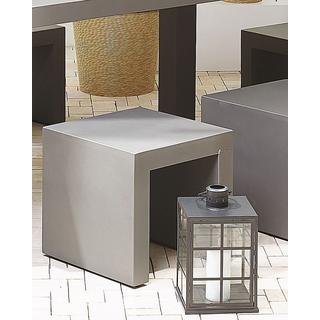 Beliani Gartenstuhl 2er Set aus Faserzement Industriell TARANTO  