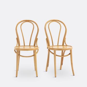 Lot de 2 chaises style bistrot