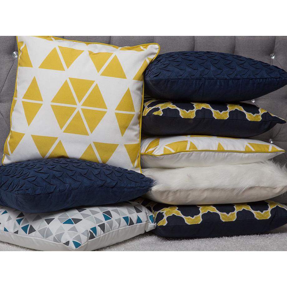 Beliani Lot de 2 coussins décoratifs en Polyester Moderne PANSY  