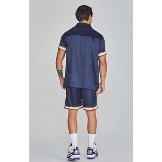 Sik Silk  Kurzarmhemd Resort Shirt in Navy 