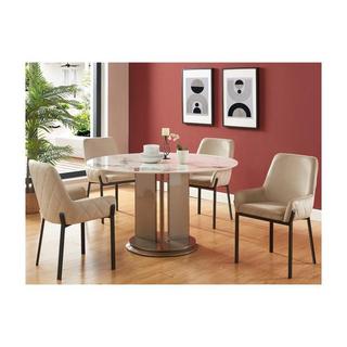 PASCAL MORABITO Sedia con braccioli in Velluto e Metallo Beige - Lotto di 6 - CAROLONA di Pascal MORABITO  