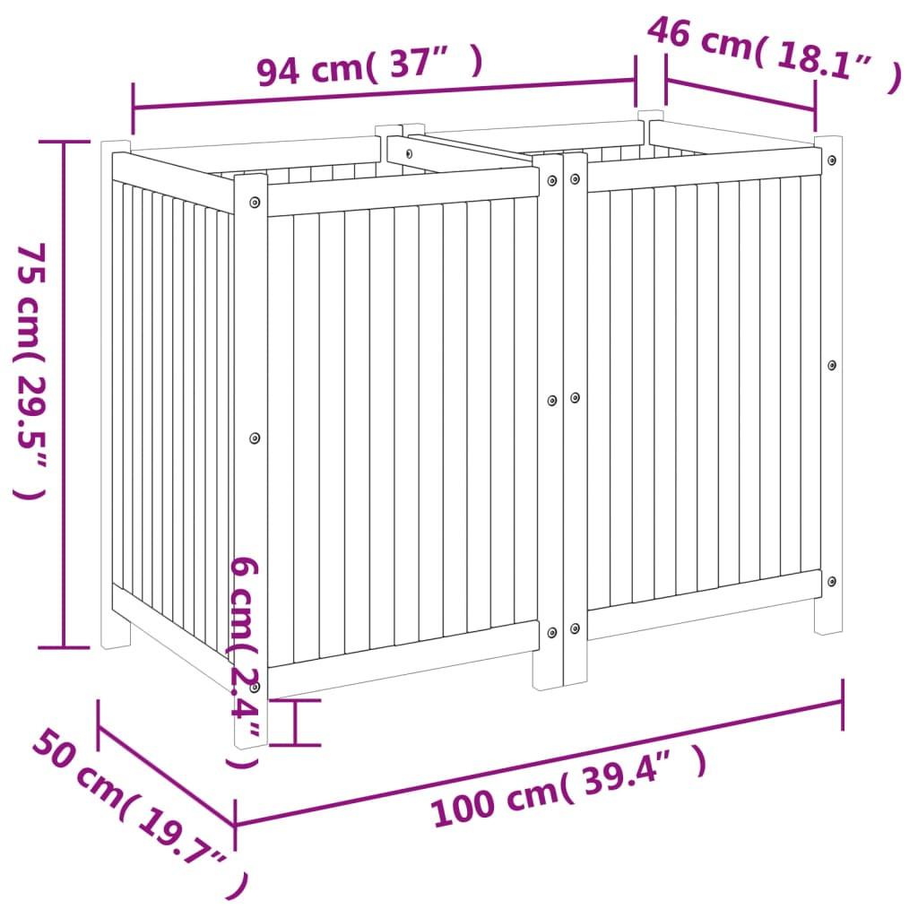 VidaXL Jardinière bois d'acacia  