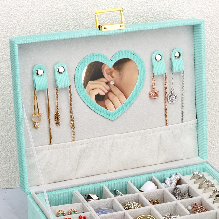 Only-bags.store  Schmuckkästchen, großes Schmuckkästchen mit Spiegel 