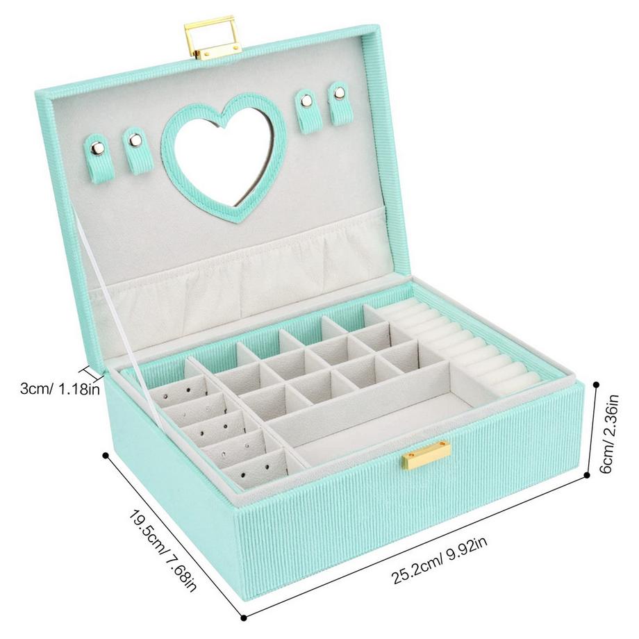 Only-bags.store  Schmuckkästchen, großes Schmuckkästchen mit Spiegel 