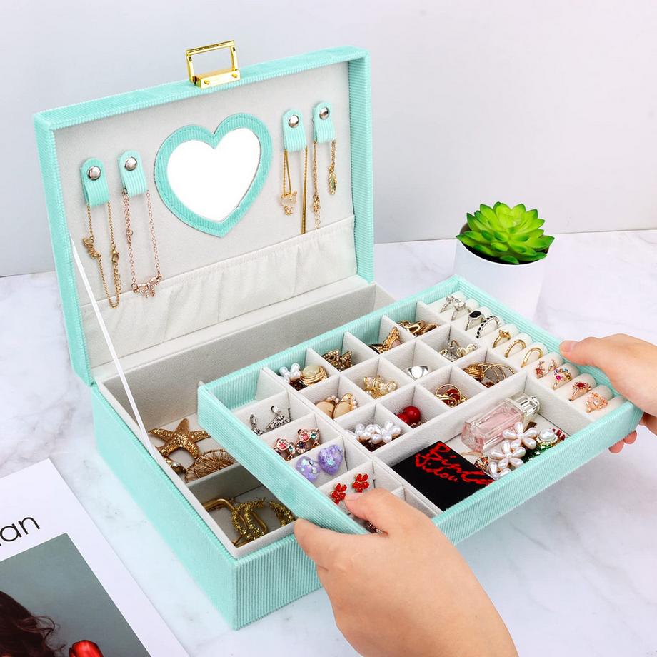 Only-bags.store  Schmuckkästchen, großes Schmuckkästchen mit Spiegel 