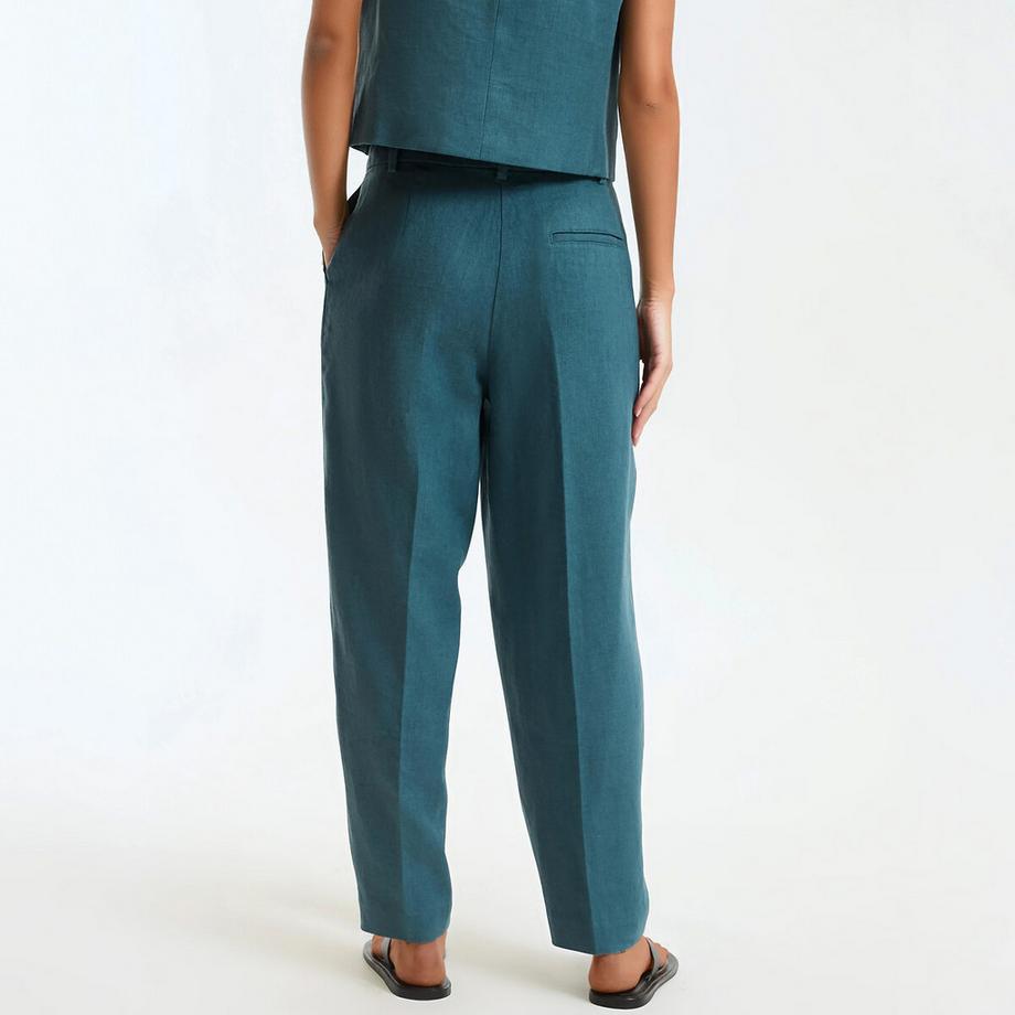 La Redoute Collections  Zigarettenhose mit Abnähern aus Leinen 