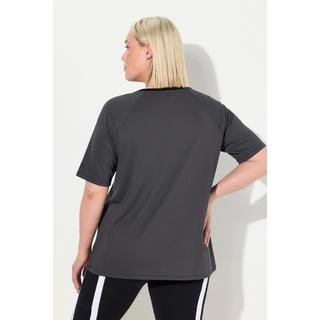 Ulla Popken  T-shirt de sport, séchage rapide, col en V et manches courtes 