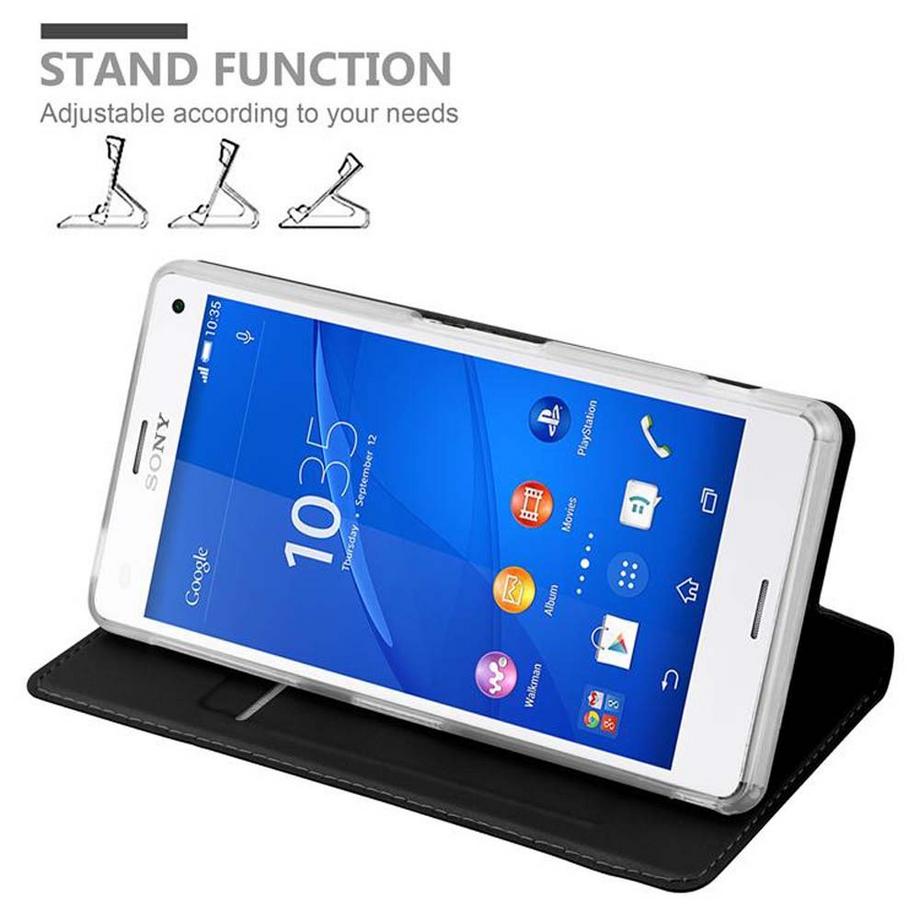 Cadorabo  Housse compatible avec Sony Xperia Z3 - Coque de protection avec fermeture magnétique, fonction de support et compartiment pour carte 