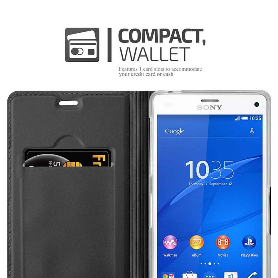 Cadorabo  Housse compatible avec Sony Xperia Z3 - Coque de protection avec fermeture magnétique, fonction de support et compartiment pour carte 