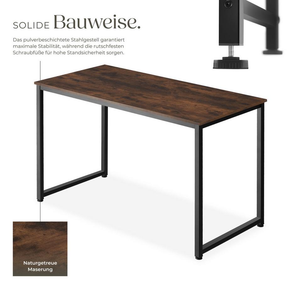 Tectake Schreibtisch Flint Industrial Style Holz und Stahl  