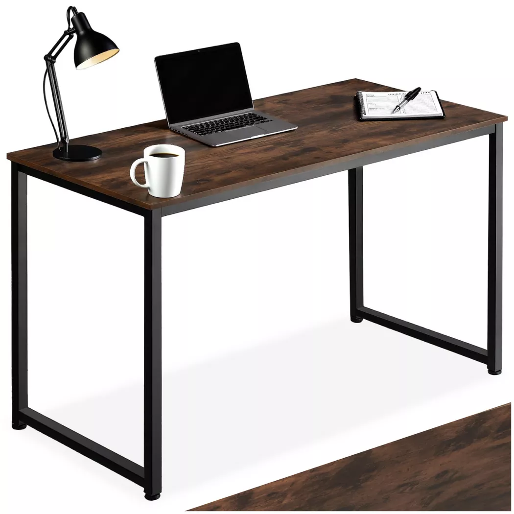 Tectake - Bureau FLINT Style industriel, 59X140CM, Marron