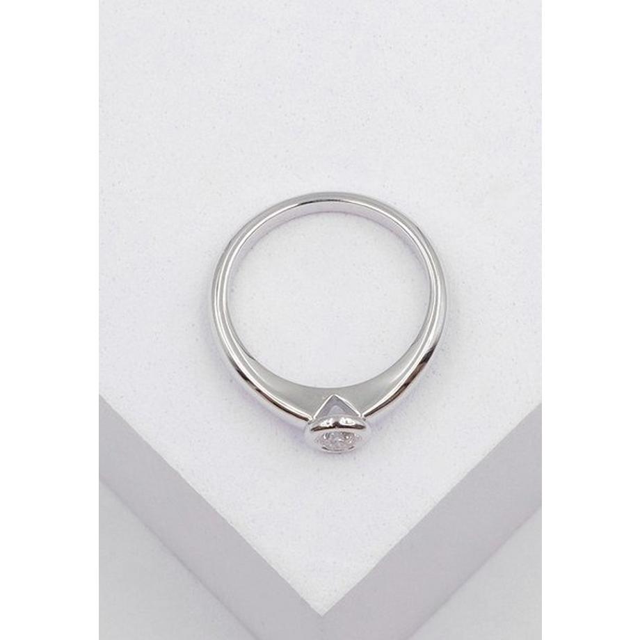 MUAU Schmuck  Solitaire Ring Diamant 0.20ct. Weissgold 750 