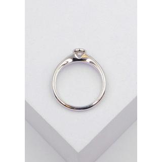 MUAU Schmuck  Solitaire Ring Diamant 0.20ct. Weissgold 750 