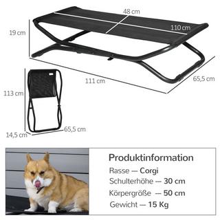 PawHut  Chaise longue pour chien 