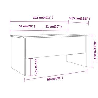 VidaXL Table basse bois d'ingénierie  