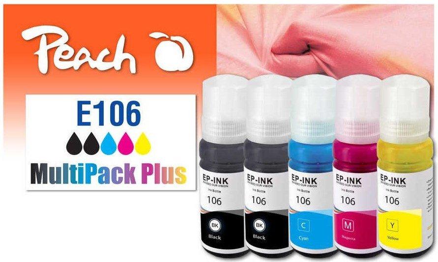 Peach  Epson CISS 106, MP+, T00R1-4 5x70 ml,5x5000 Seiten 