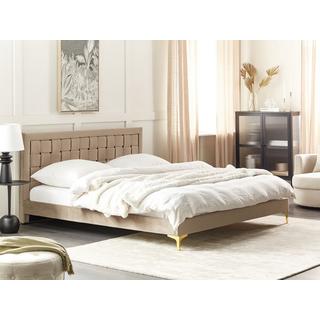 Beliani Bett mit Lattenrost aus Samtstoff Modern LIMOUX  