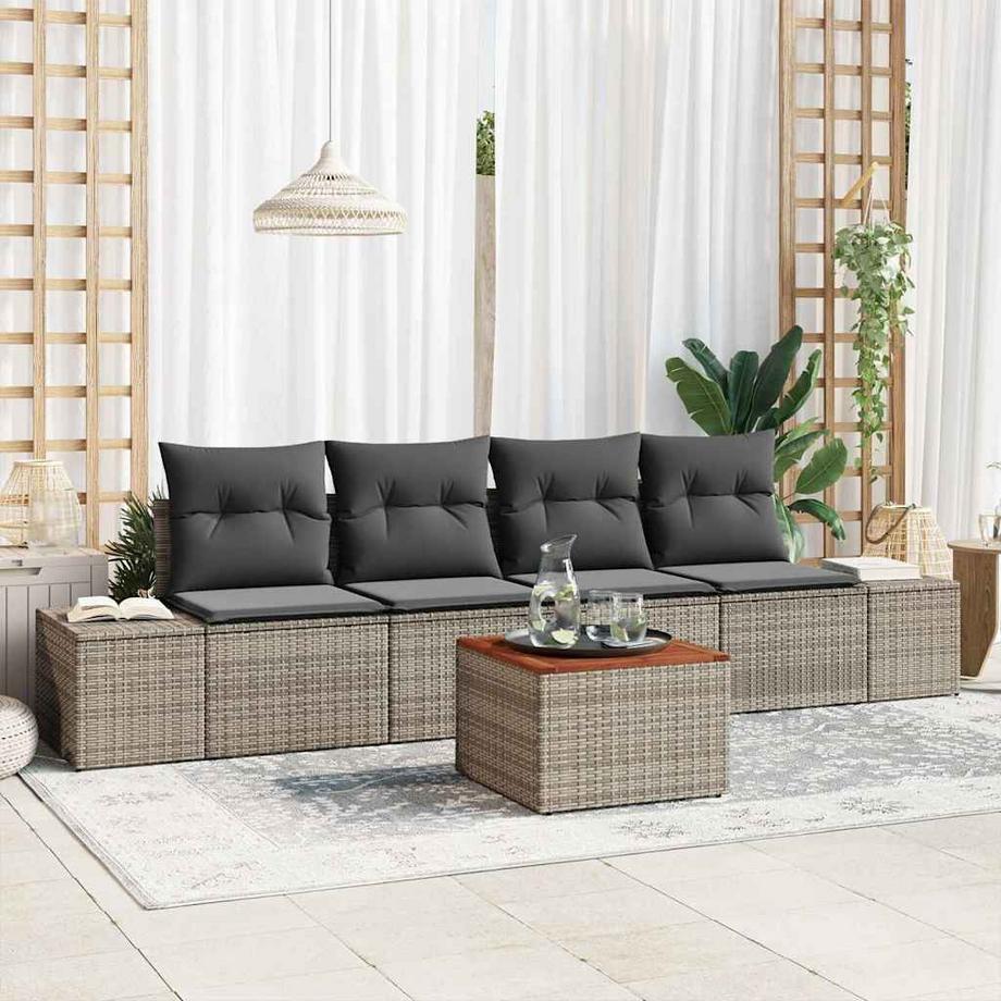 VidaXL Set Divano da Giardino Polyrattan  
