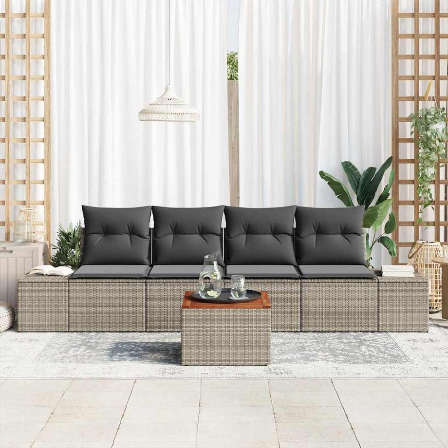 VidaXL Set Divano da Giardino Polyrattan  