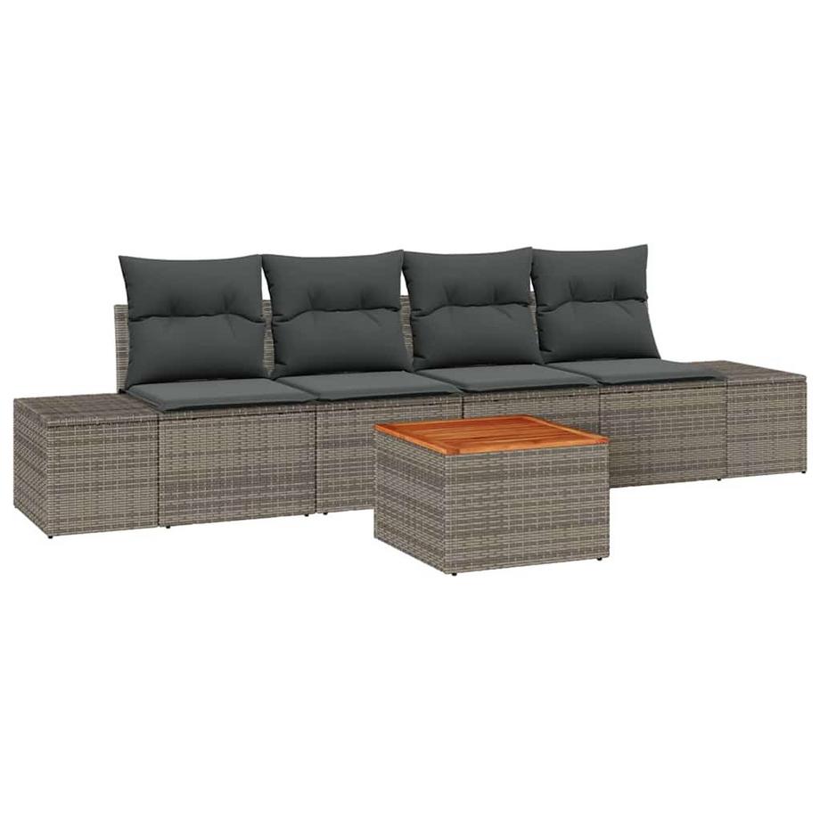 Ensemble de canapé de jardin poly rattan