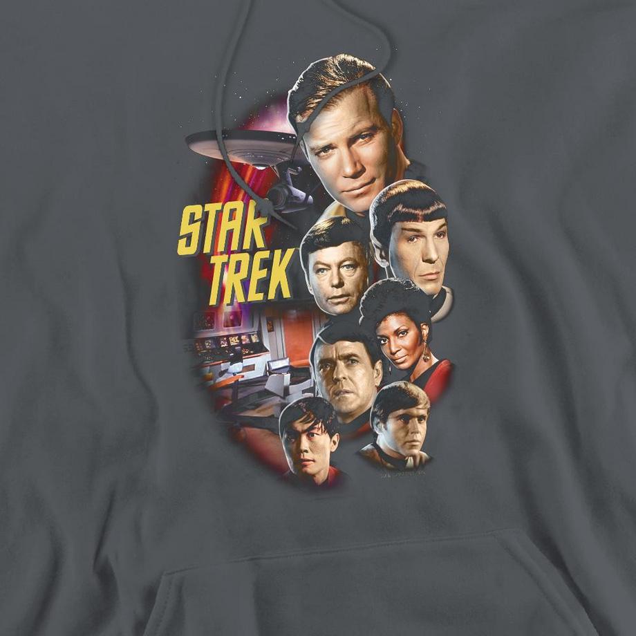 Star Trek Classic Crew Felpa con Cappuccio  