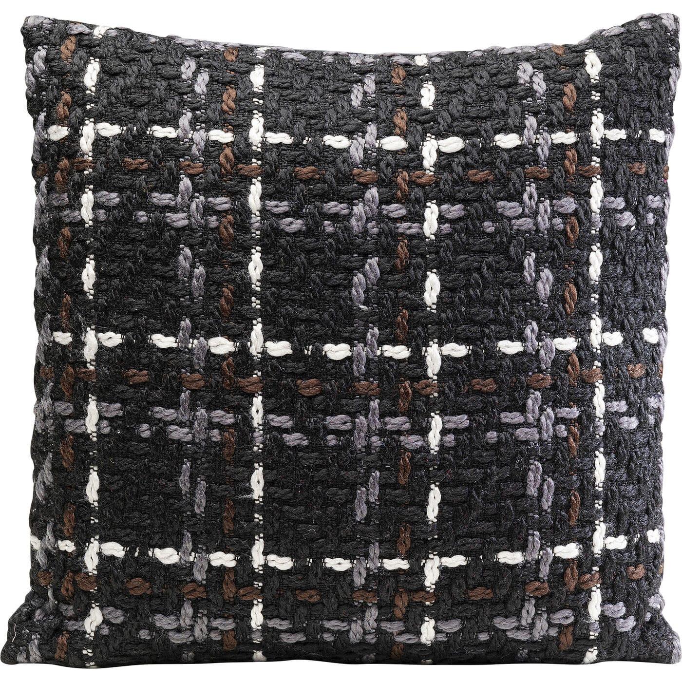 KARE Design Coussin Colorado noir 45x45  