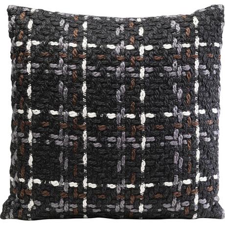 KARE Design Coussin Colorado noir 45x45  