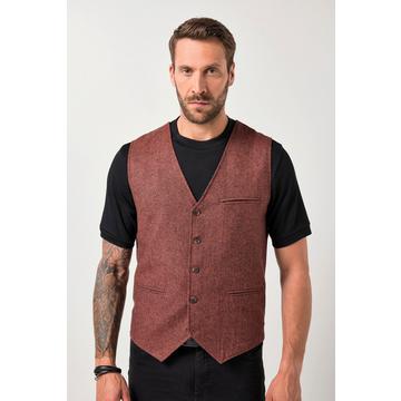 Tweed-Weste, Woll-Qualität, Strickrücken, bis 7 XL