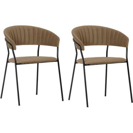 KARE Design Fauteuil Belle marron (série de 2)  