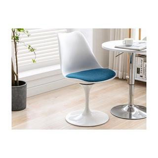 Vente-unique Sedia Polipropilene e Metallo Blu e Bianco Lotto di 2 XAFY  