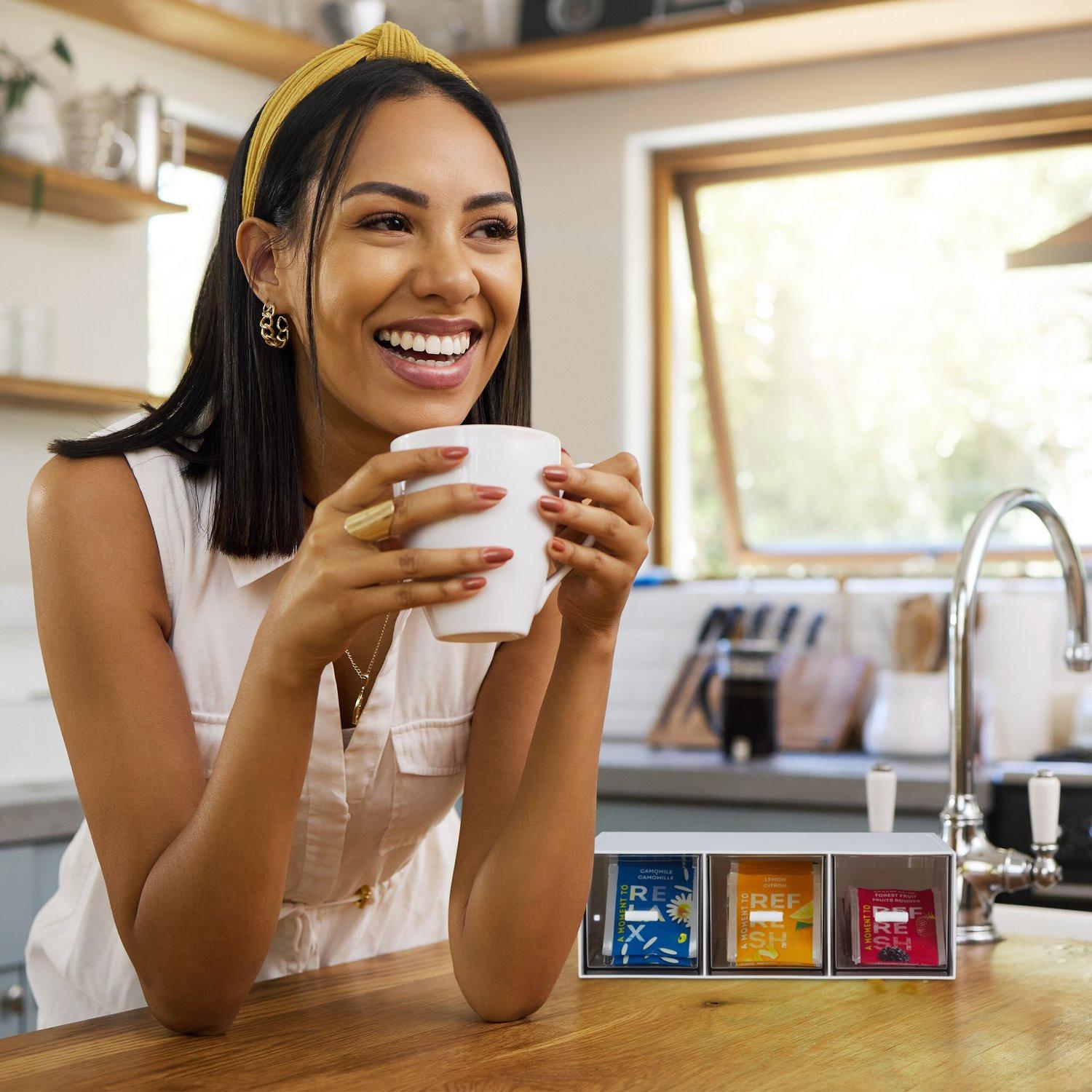 B2X Porta tè con 3 scomparti  