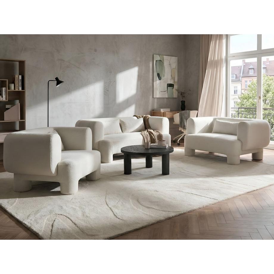 Beliani 6-Sitzer-Wohnzimmer Set aus Stoff Retro HOGBO  