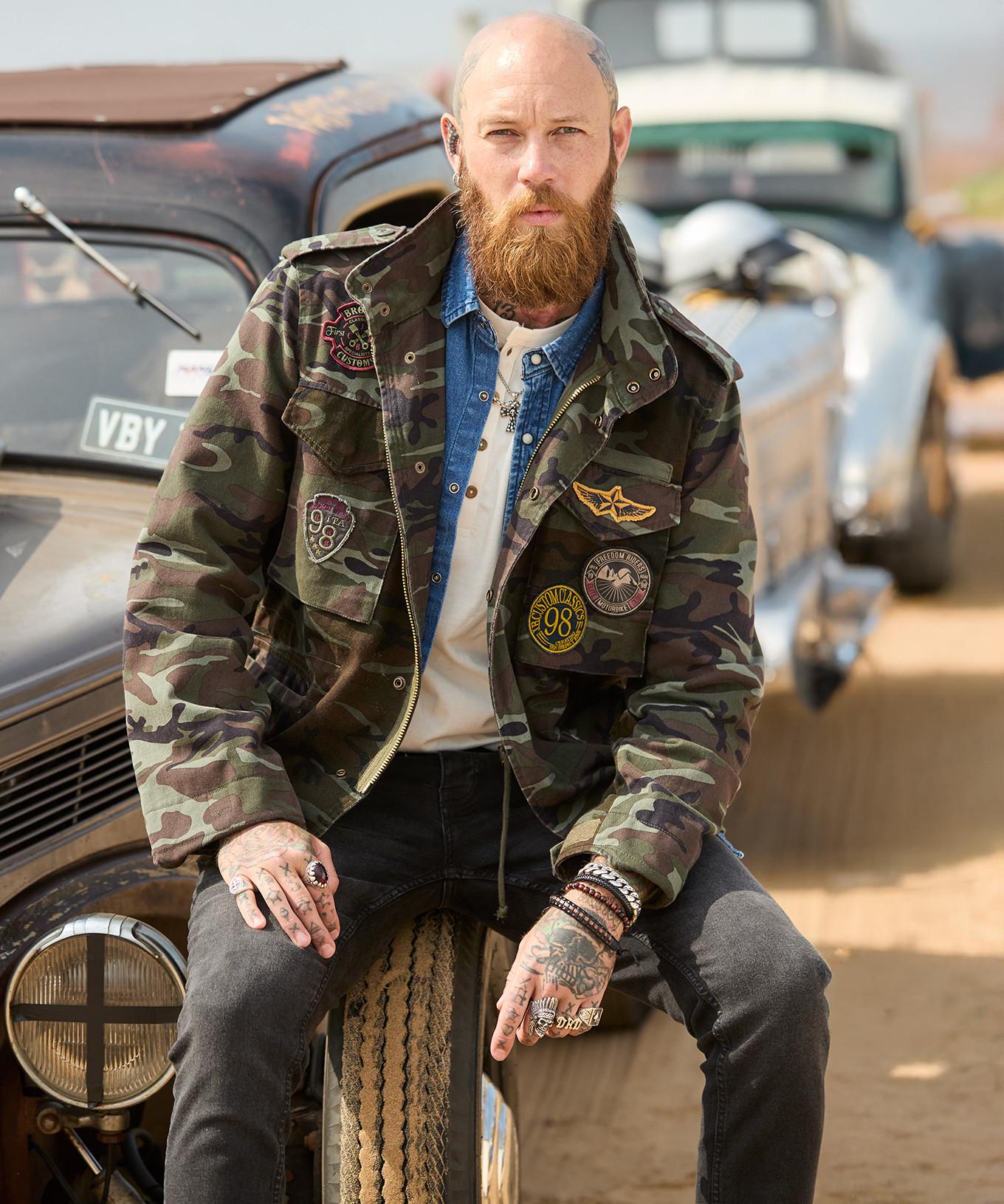 Joe Browns Giacca Mimetica Stile Militare Collo a Imbuto  