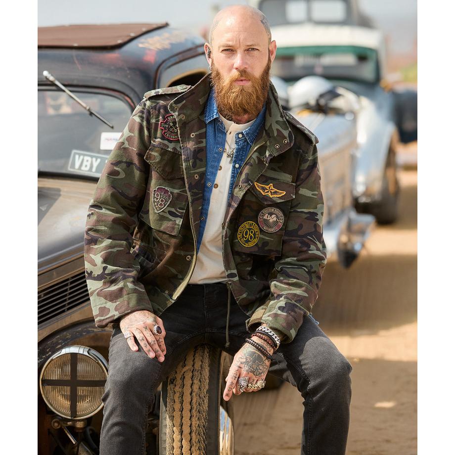 Joe Browns Giacca Mimetica Stile Militare Collo a Imbuto  