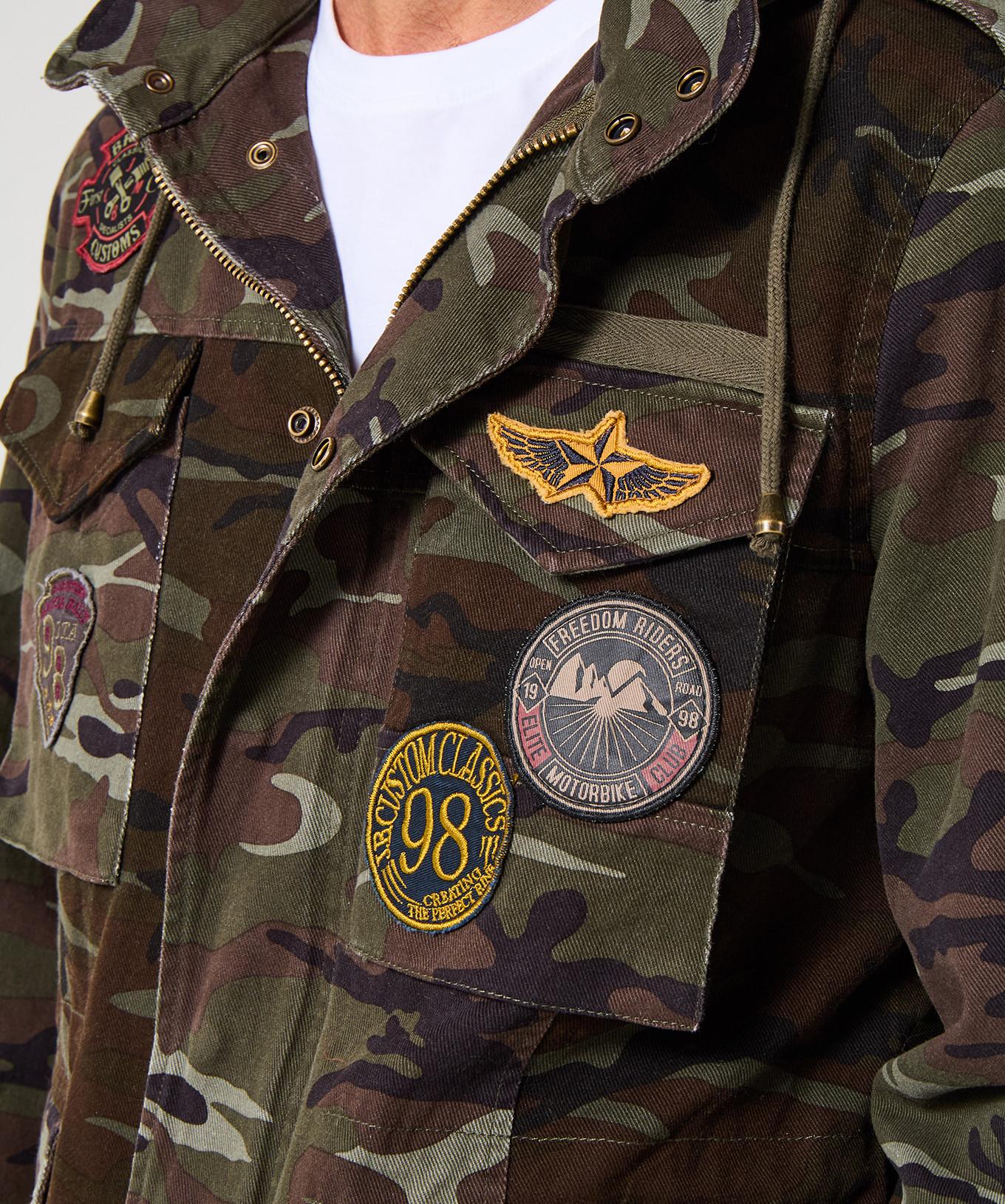 Joe Browns Giacca Mimetica Stile Militare Collo a Imbuto  