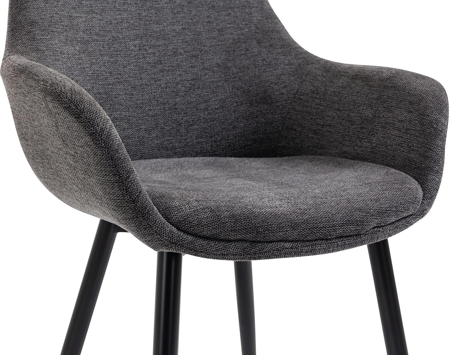 mutoni Fauteuil anthracite (série de 2)  