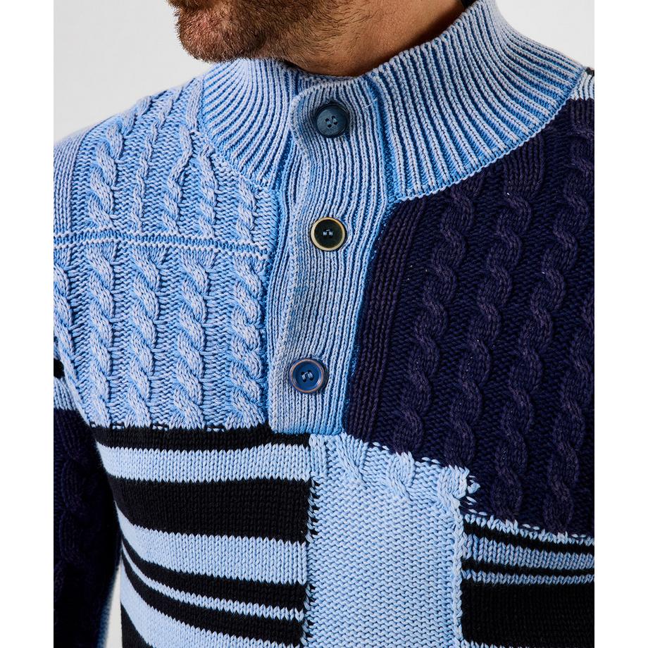 Joe Browns Maglione a collo alto in maglia a trecce patchwork  