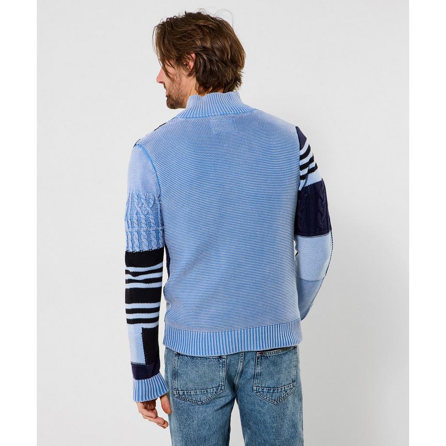 Joe Browns Maglione a collo alto in maglia a trecce patchwork  