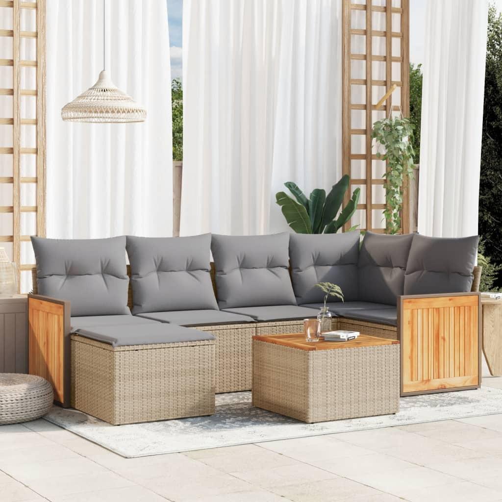 VidaXL set divano da giardino Polirattan  