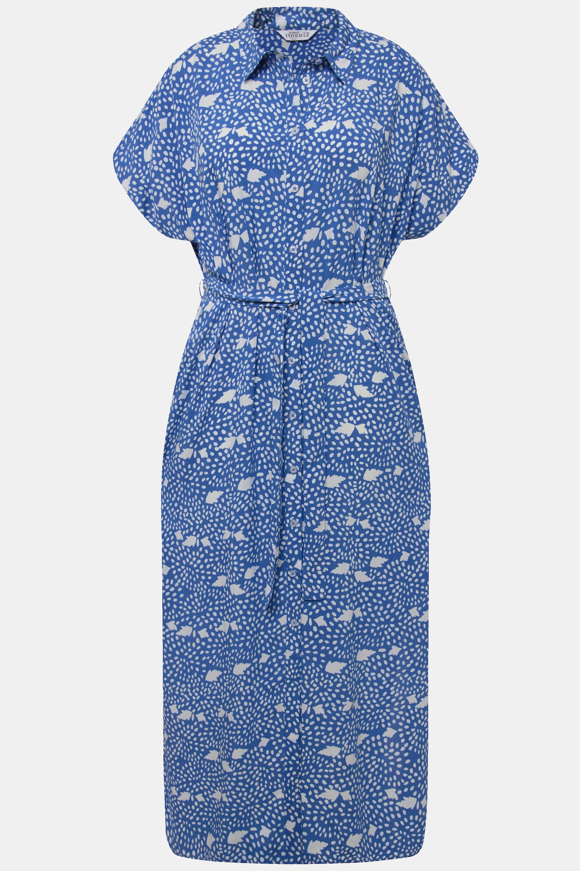 Studio Untold  Robe maxi oversized avec imprimé all-over et col de chemise. Patte de boutonnage 