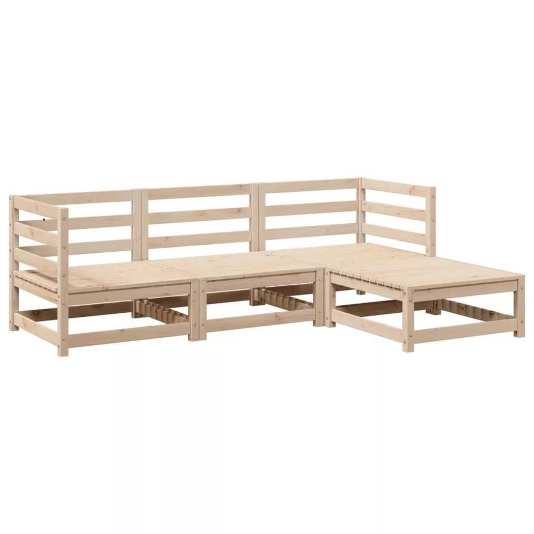 vidaXL Salon de jardin 4 pcs bois massif de pin